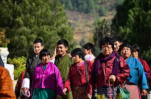 Die Einwohner Bhutans sollen zu den glücklichsten der Welt gehören
