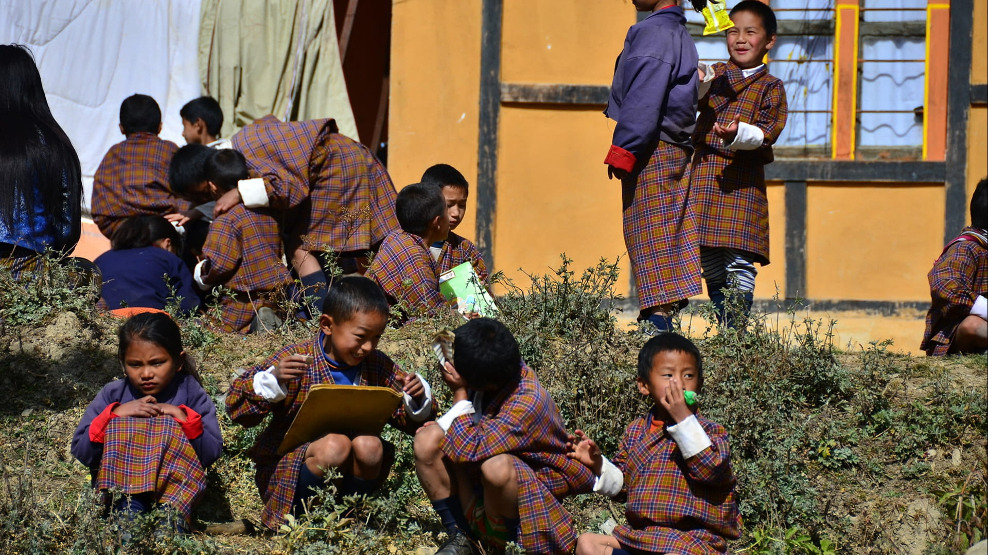 School children in Bhutan