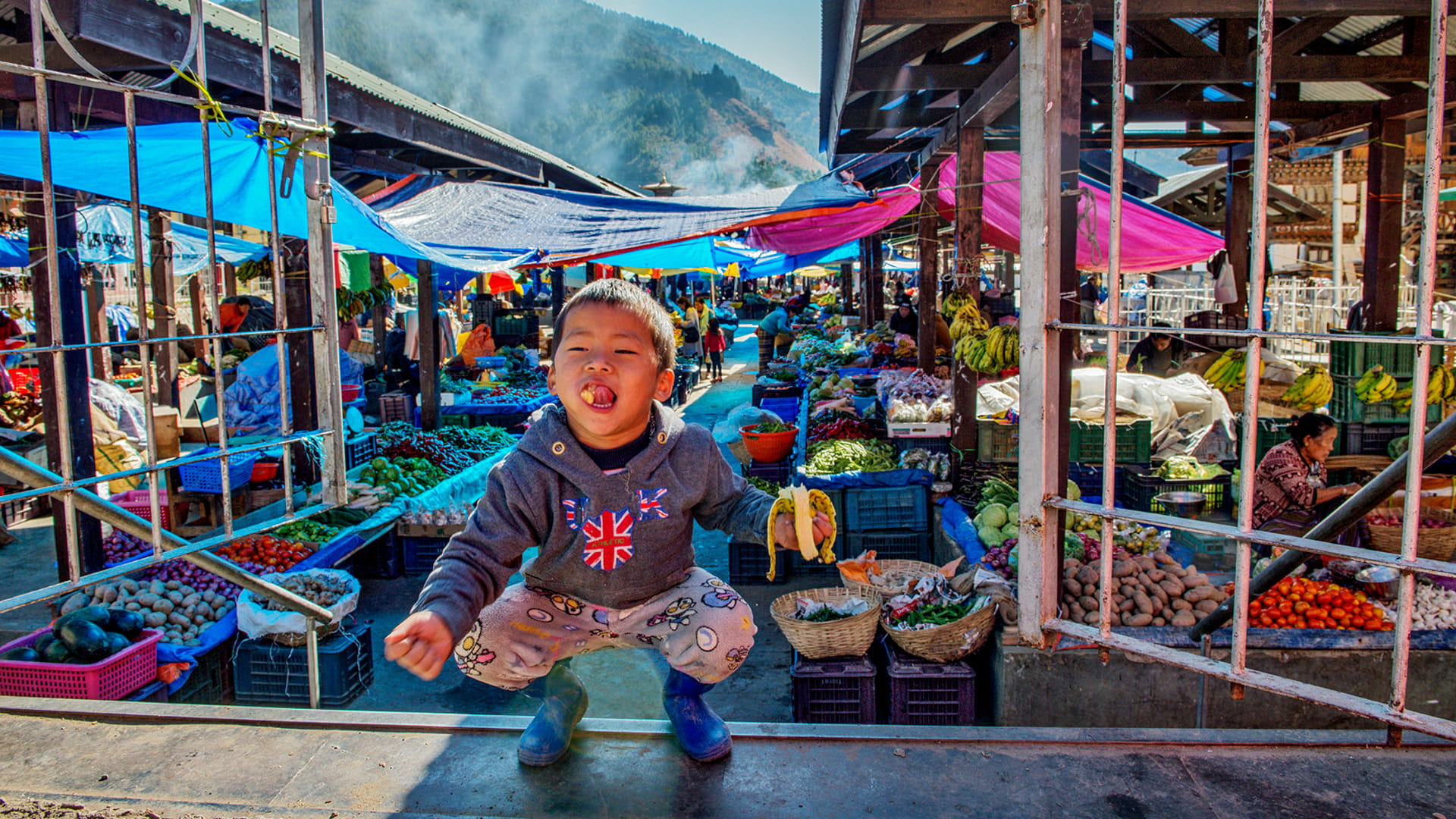 Bunter Markt in Thimphu 