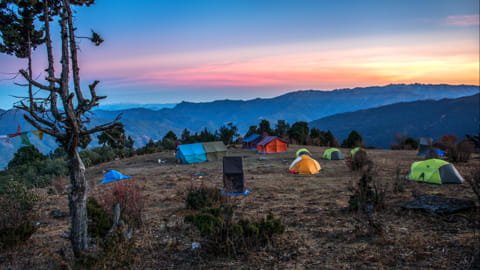 Camp Trekking auf dem Druk Path Trek 